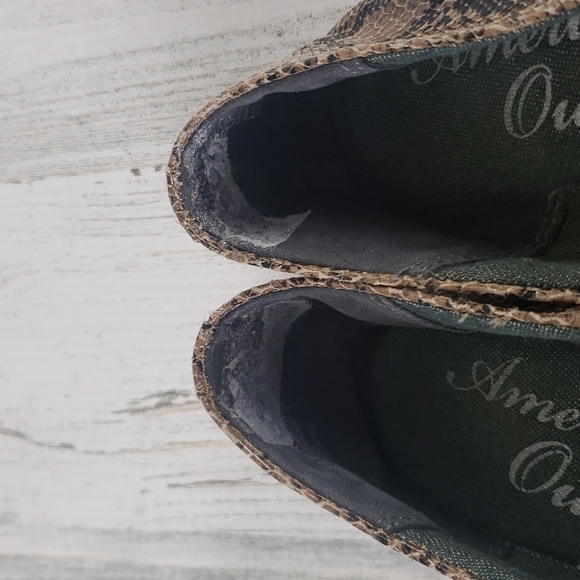 American Eagle Outfitters brown tan faux snakeskin ballet flats Size 6 - Picture 3 of 6